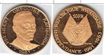 Продать Монеты Руанда 10 франков 1961 Золото