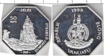 Продать Монеты Вануату 50 вату 1999 Серебро