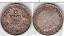 Продать Монеты Австралия 3 пенса 1911 Серебро