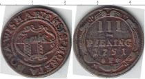 Продать Монеты Германия 3 пфеннига 1751 Медь