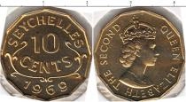Продать Монеты Сейшелы 10 центов 1969 
