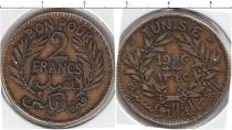 Продать Монеты Тунис 2 франка 1340 
