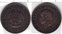 Продать Монеты Гаити 2 сантима 1863 Медь