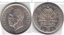 Продать Монеты Гаити 5 гурдес 1904 Медно-никель