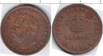 Продать Монеты Португальская Индия 1/4 таньга 1884 Медь