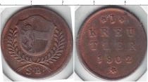 Продать Монеты Зальцбург 1 крейцер 1802 Медь