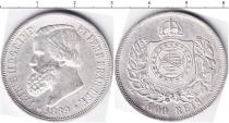 Продать Монеты Бразилия 1000 рейс 1869 Серебро