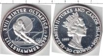 Продать Монеты Теркc и Кайкос 20 крон 1993 Серебро