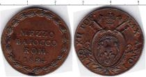 Продать Монеты Ватикан 1/2 байоччи 1824 Медь
