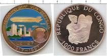 Продать Монеты Конго 1000 франков 1997 Серебро