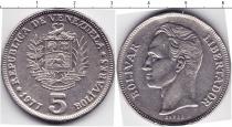 Продать Монеты Боливия 5 боливар 1977 Медно-никель
