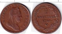 Продать Монеты Австрия 1/2 крейцера 1780 Медь