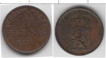 Продать Монеты Гессен-Дармштадт 1 пфенниг 1870 Медь