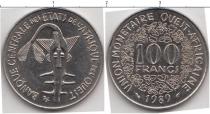 Продать Монеты Западно-Африканский Союз 100 франков 1989 Медно-никель