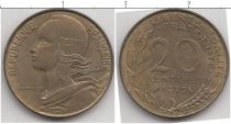 Продать Монеты Франция 20 сантим 1973 Медно-никель