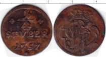 Продать Монеты Виед 1/4 стюбера 1757 Медь