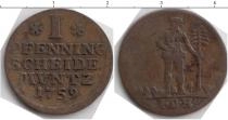 Продать Монеты Ганновер 1 пфенниг 1759 Медь