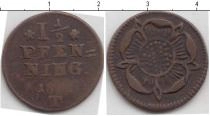 Продать Монеты Липпе-Детмольд 1 1/2 пфеннига 1821 Медь