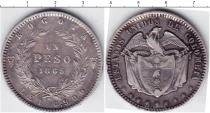 Продать Монеты Колумбия 1 песо 1865 Серебро