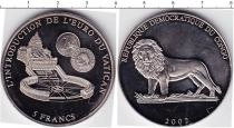 Продать Монеты Конго 5 франков 2002 Медно-никель