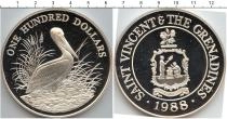 Продать Подарочные монеты Сент-Винсент Пеликан 1988 Серебро