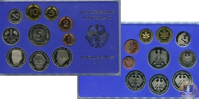 Продать Подарочные монеты ФРГ Монеты 1989 (чеканка Гамбурга) 1989 