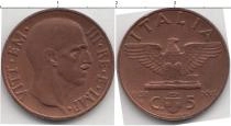 Продать Монеты Италия 5 сентесим 1938 Бронза