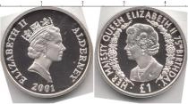 Продать Монеты Олдерни 1 фунт 2001 Серебро