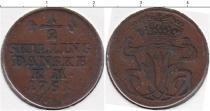 Продать Монеты Дания 1/2 скиллинга 1751 Медь