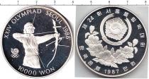 Продать Монеты Корея 10000 вон 1987 Серебро