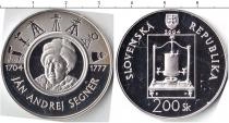Продать Монеты Словения 200 крон 2004 Серебро