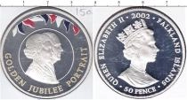 Продать Монеты Фолклендские острова 50 пенсов 2002 Серебро