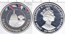 Продать Монеты Фолклендские острова 50 пенсов 2002 Серебро