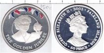 Продать Монеты Фолклендские острова 50 пенсов 2002 Серебро