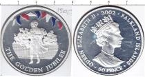 Продать Монеты Фолклендские острова 50 пенсов 2002 Серебро