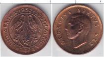 Продать Монеты ЮАР 1/4 пенни 1952 Медь