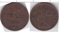 Продать Монеты Рейсс 1 пфенниг 1849 Медь