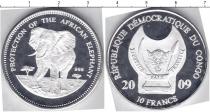 Продать Монеты Конго 10 франков 2009 Серебро