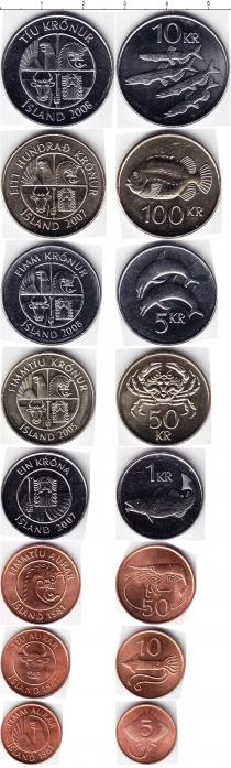 Продать Наборы монет Исландия Исландия 1981-2008 0 