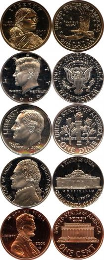 Продать Подарочные монеты США Выпуск 2000 года 2000 