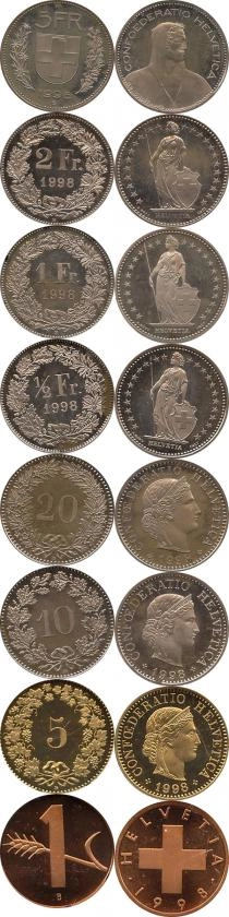Продать Подарочные монеты Швейцария Выпуск 1998 года 1998 