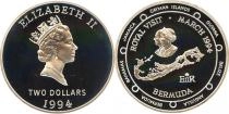 Продать Подарочные монеты Бермудские острова Королевский визит 1994 Серебро