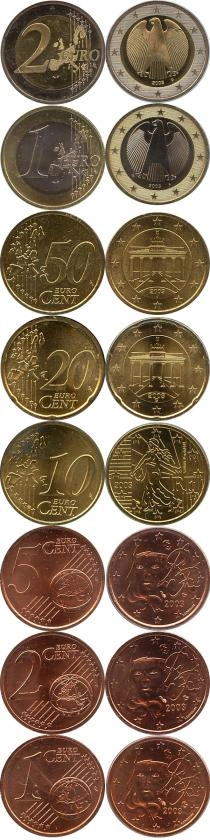 Продать Подарочные монеты Германия Евронабор 2002, Чеканка Гамбурга 2002 