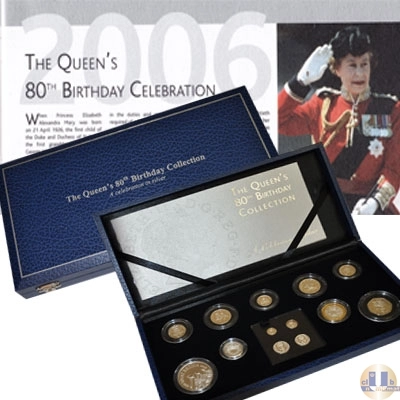 Продать Подарочные монеты Великобритания 80 - летие Королевы Великобритании Елизаветы 2006 Серебро