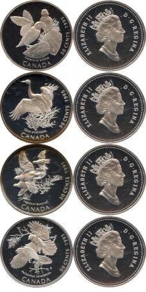 Продать Подарочные монеты Канада Птицы Канады 1995 Серебро