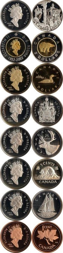 Продать Подарочные монеты Канада 50-летний юбилей Елизаветы 2002 