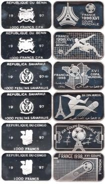 Продать Подарочные монеты Сахара 16 Олимпийские игры 1998 года 1998 Серебро