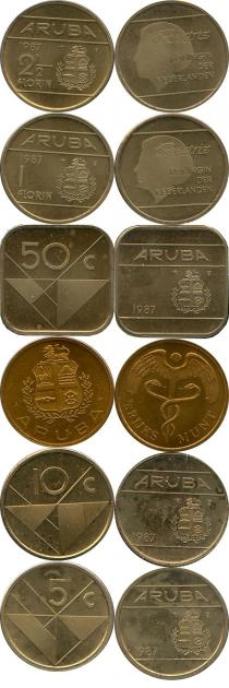 Продать Подарочные монеты Аруба Выпуск 1987 года 1987 