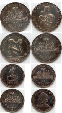 Продать Подарочные монеты Гаити Памятные монеты 1973 1973 Серебро