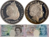 Продать Подарочные монеты Гернси Королева Виктория 2001 Серебро